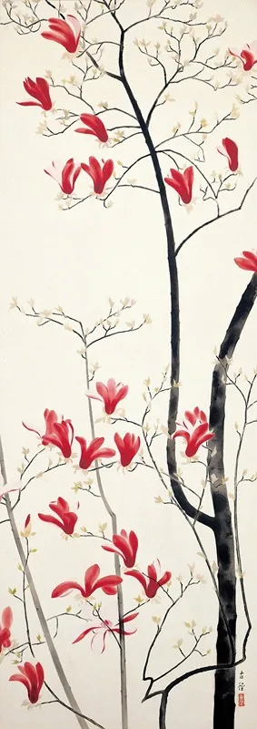 Magnolia Tree Wall Art by Kokei Kobayashi - High-Resolution Digital Print
