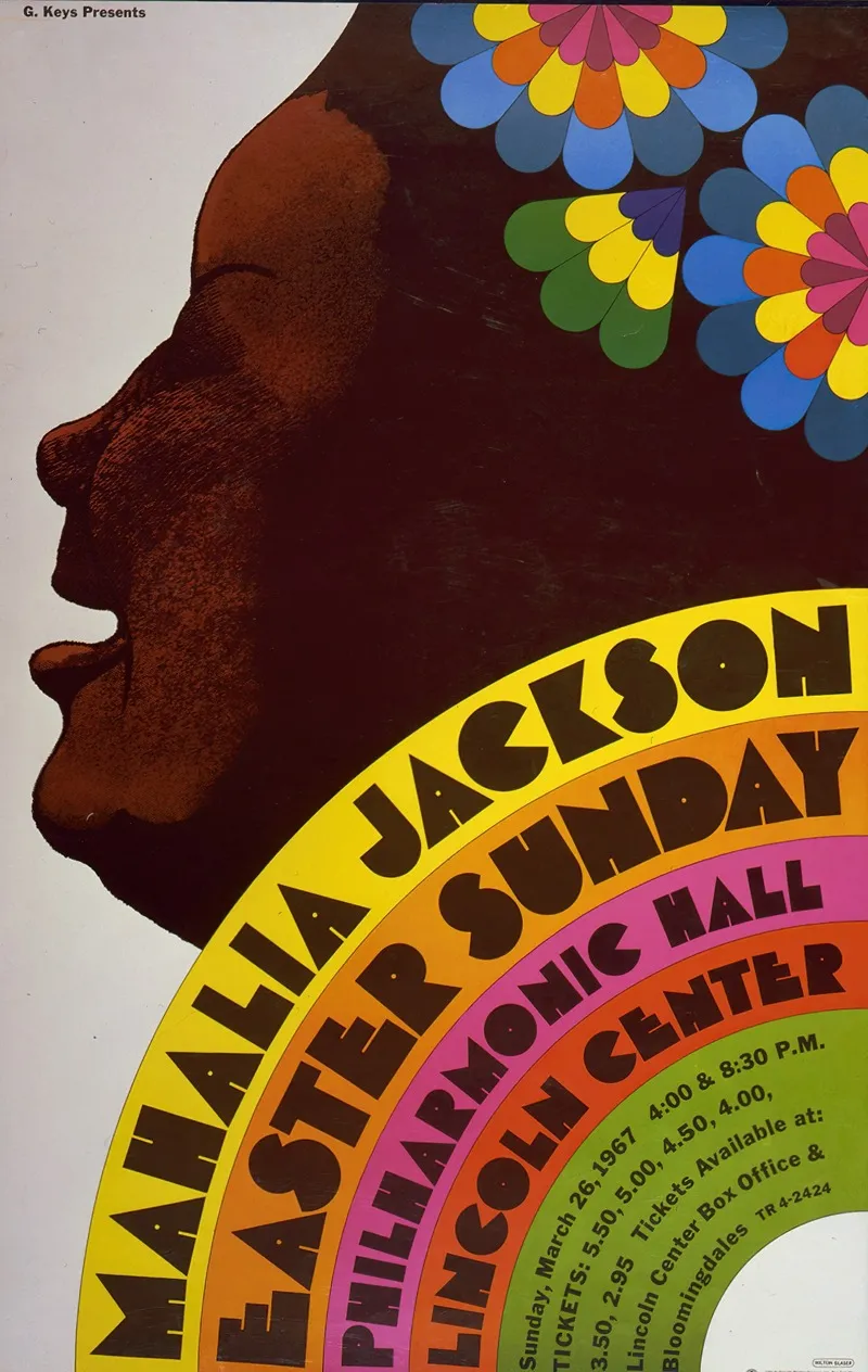 Mahalia Jackson Easter Sunday Wall Art by Milton Glaser - High-Resolution Digital Print