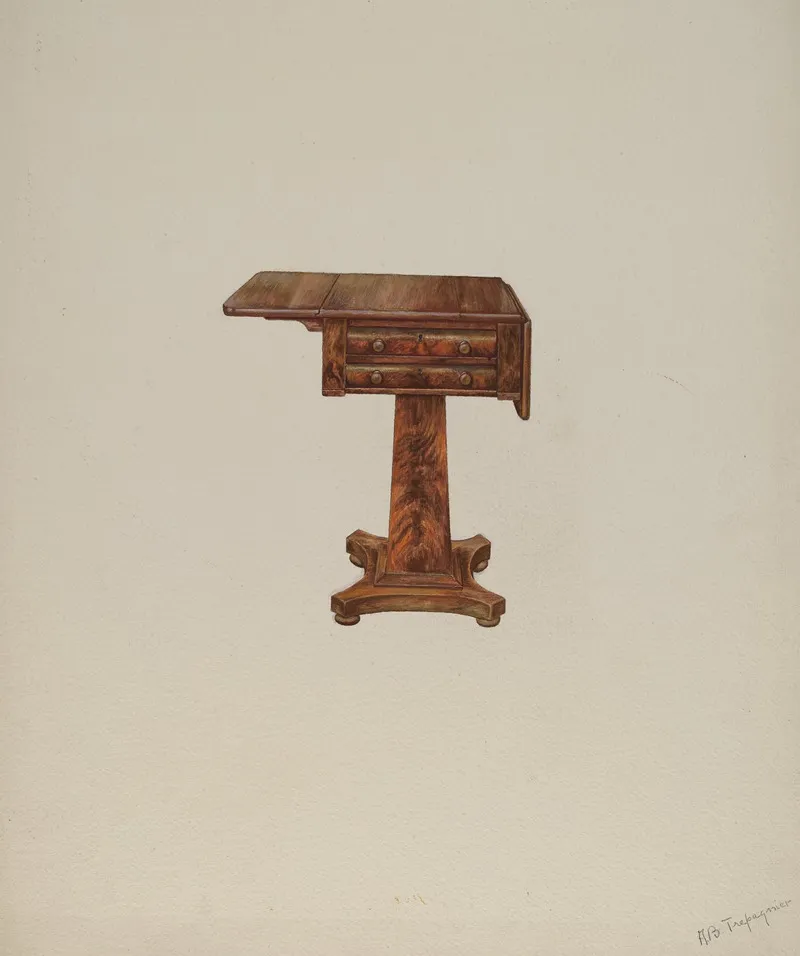 Mahogany Sewing Table