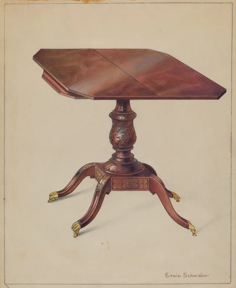 Mahogany Tilt Top Table