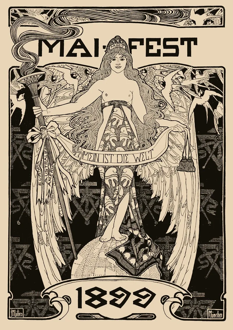 Mai Feier Wall Art by Ephraim Moses Lilien - High-Resolution Digital Print
