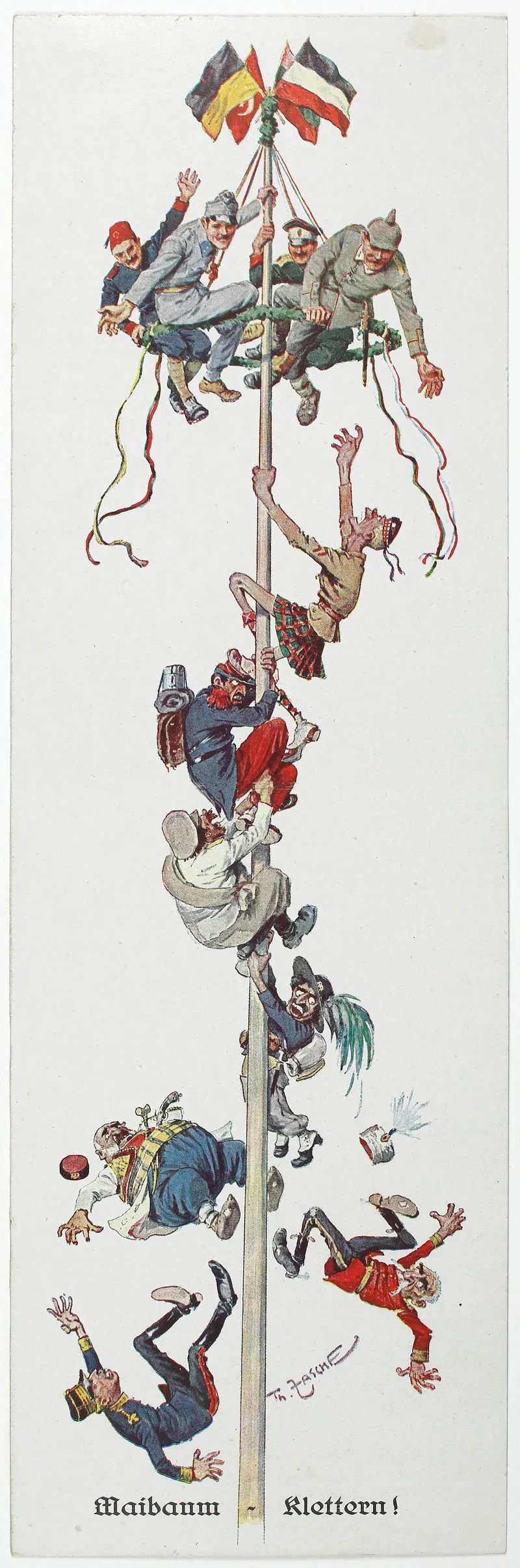 Maibaum Klettern Wall Art by Theodor Zasche - High-Resolution Digital Print