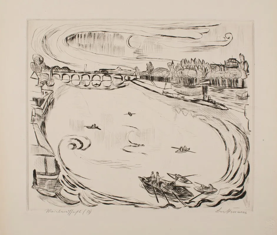 Main River Landscape Plate 6 From The Portfolio Faces