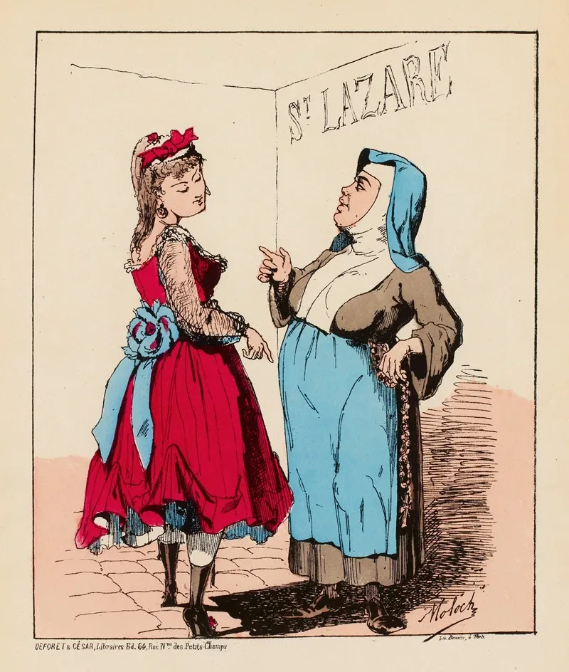 Mais Ma Petite Roulurine Pourquoi Nas Tu Pas Voulu Entrer Dans Notre Couvent De Picpus Wall Art by Moloch (Alphonse Hector Colomb) - High-Resolution Digital Print