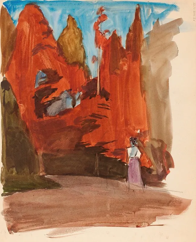 Maisema Jossa Nainen