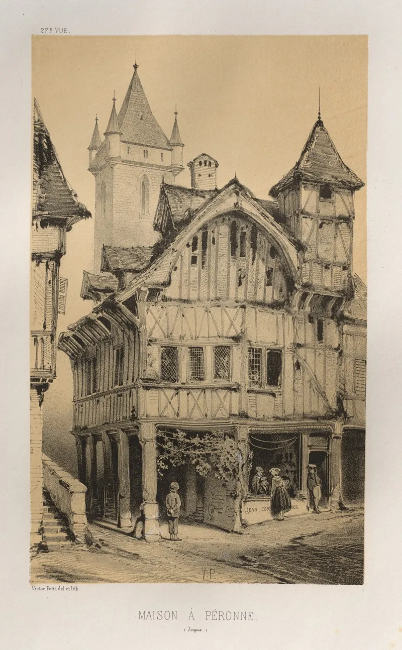 Maison A Peronne Somme Wall Art by Victor Petit - High-Resolution Digital Print