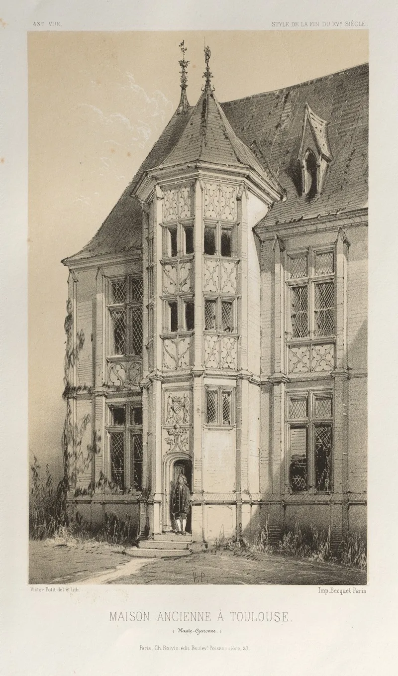 Maison Ancienne A Toulouse Haute Garonne Wall Art by Victor Petit - High-Resolution Digital Print