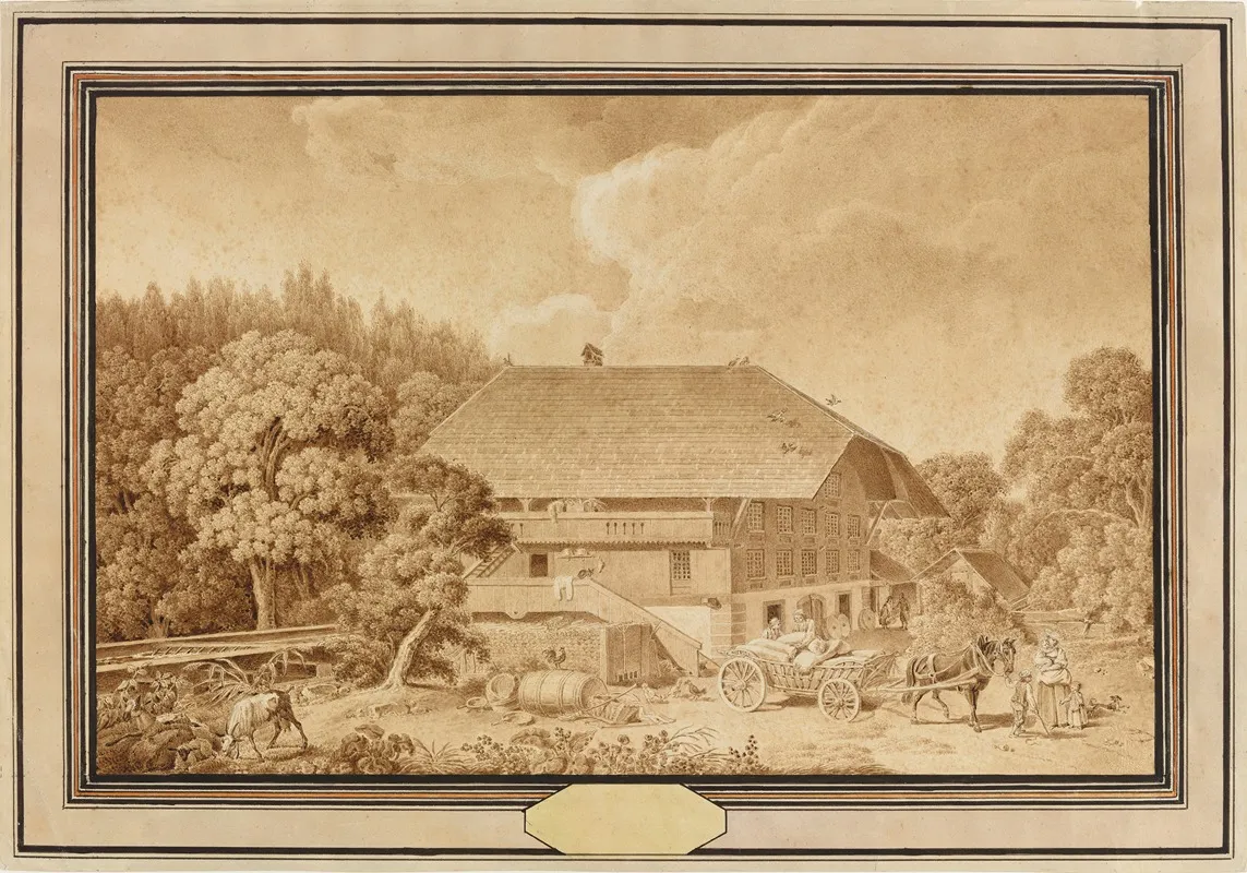Maison De Paysan Dans Le Canton De Berne Wall Art by Karl Ludwig Zehender - High-Resolution Digital Print