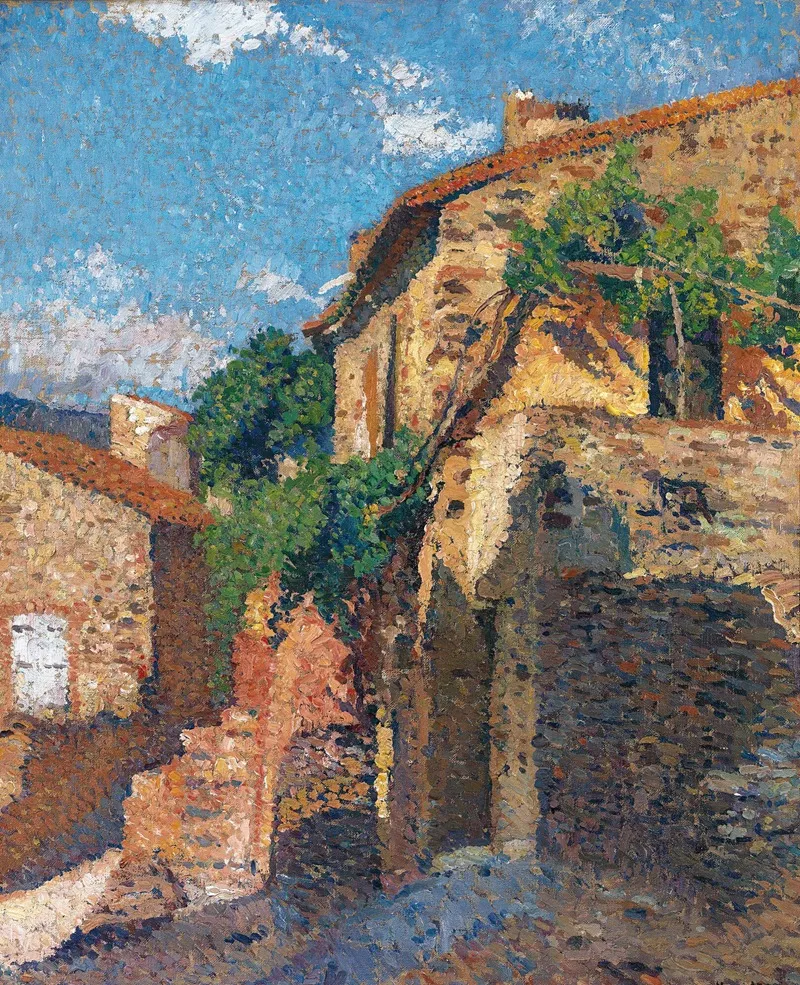 Maisons A Collioure Wall Art by Henri Martin - High-Resolution Digital Print
