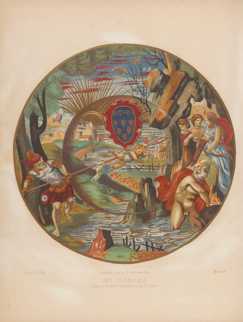 Majolica A Reflets Metalliques De F Xanto Wall Art by Joseph Rose Lemercier - High-Resolution Digital Print