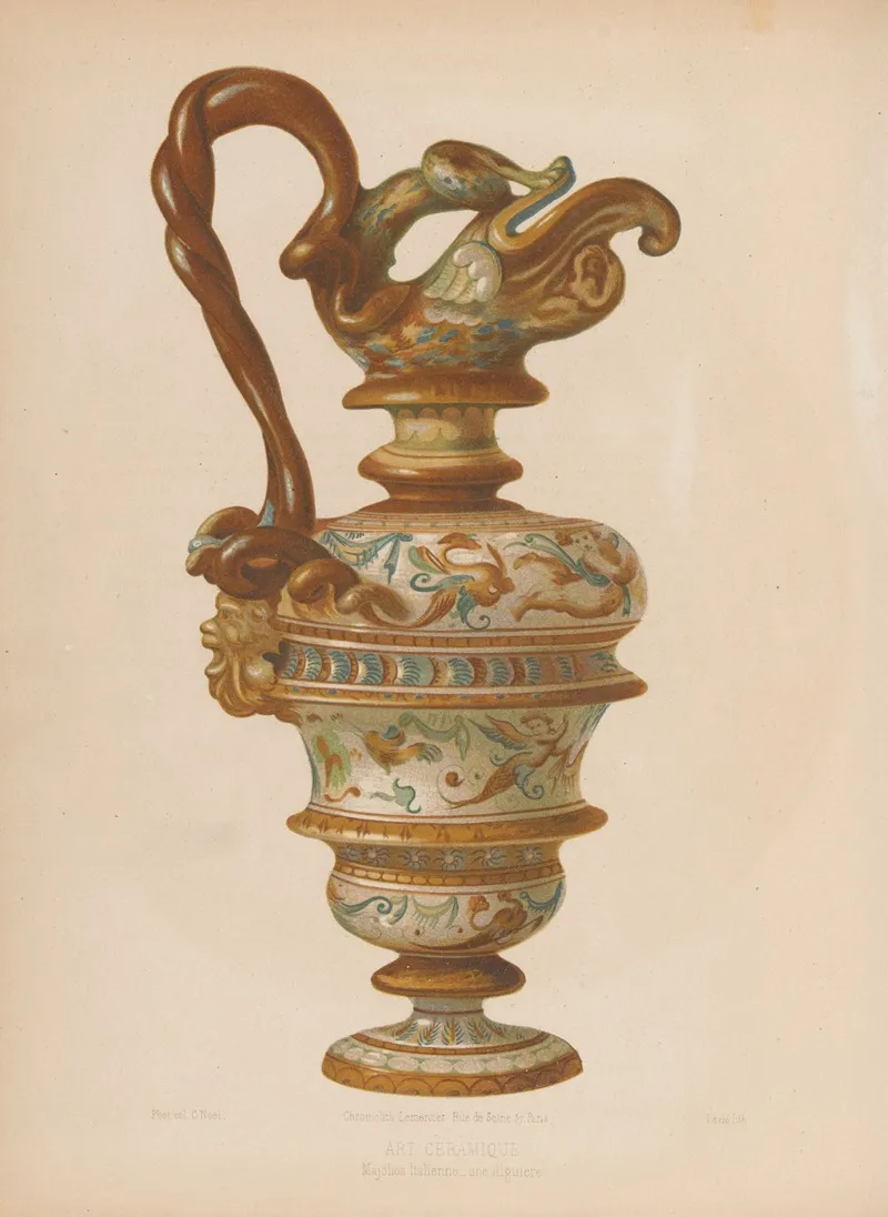 Majolica Italienne Un Aiguiere Wall Art by Joseph Rose Lemercier - High-Resolution Digital Print