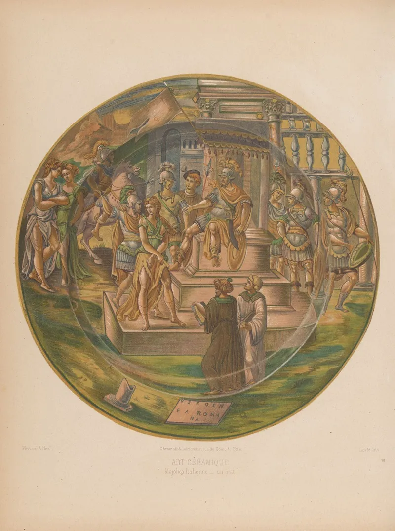 Majolica Italienne Un Plat Wall Art by Joseph Rose Lemercier - High-Resolution Digital Print