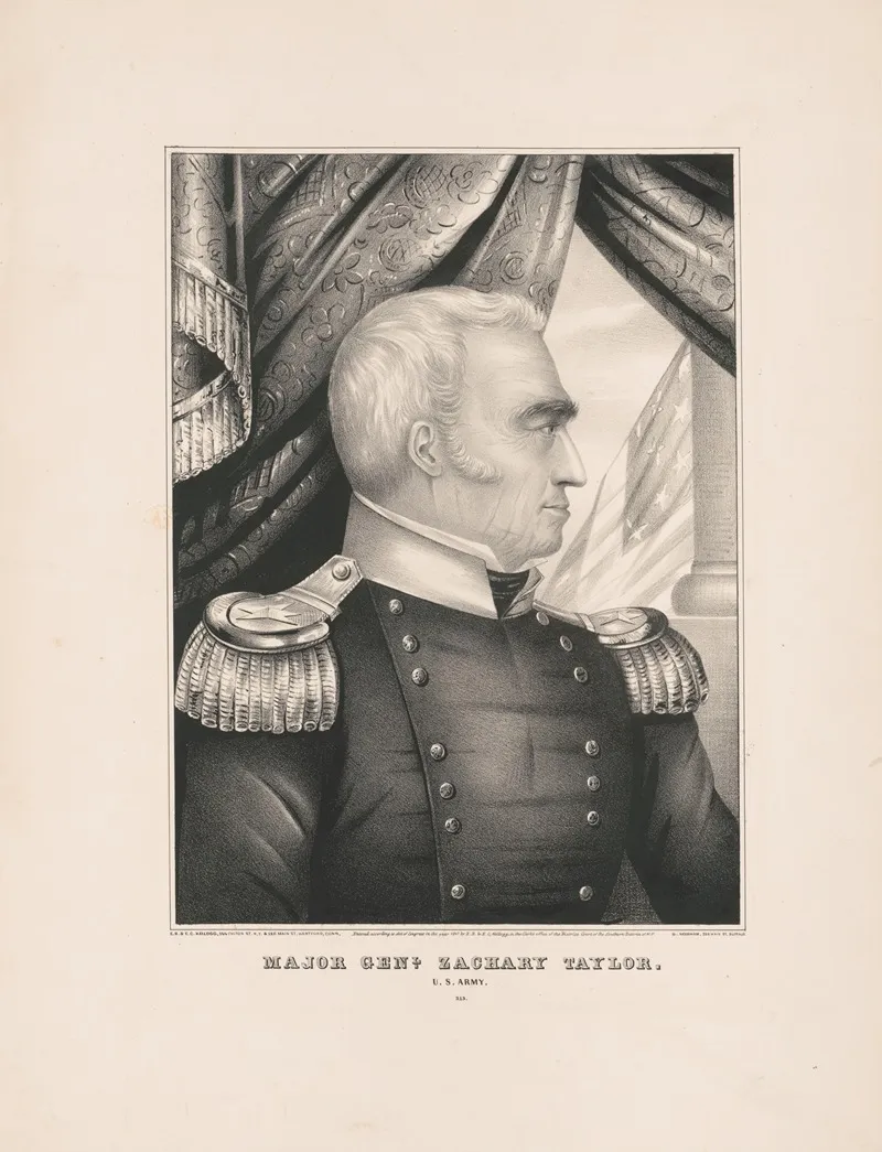 Major General Zachary Taylor Wall Art by E.B. & E.C. Kellogg - High-Resolution Digital Print