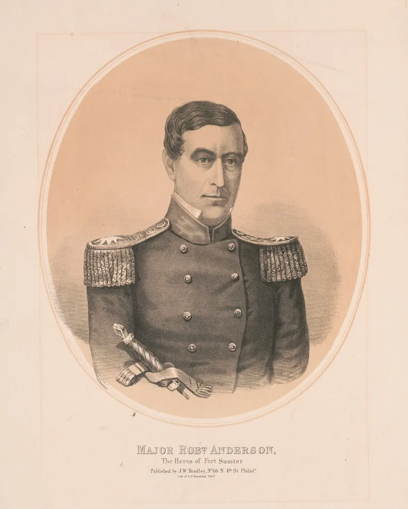 Major Robert Anderson The Heros Of Fort Sumter Wall Art by Louis N. Rosenthal - High-Resolution Digital Print