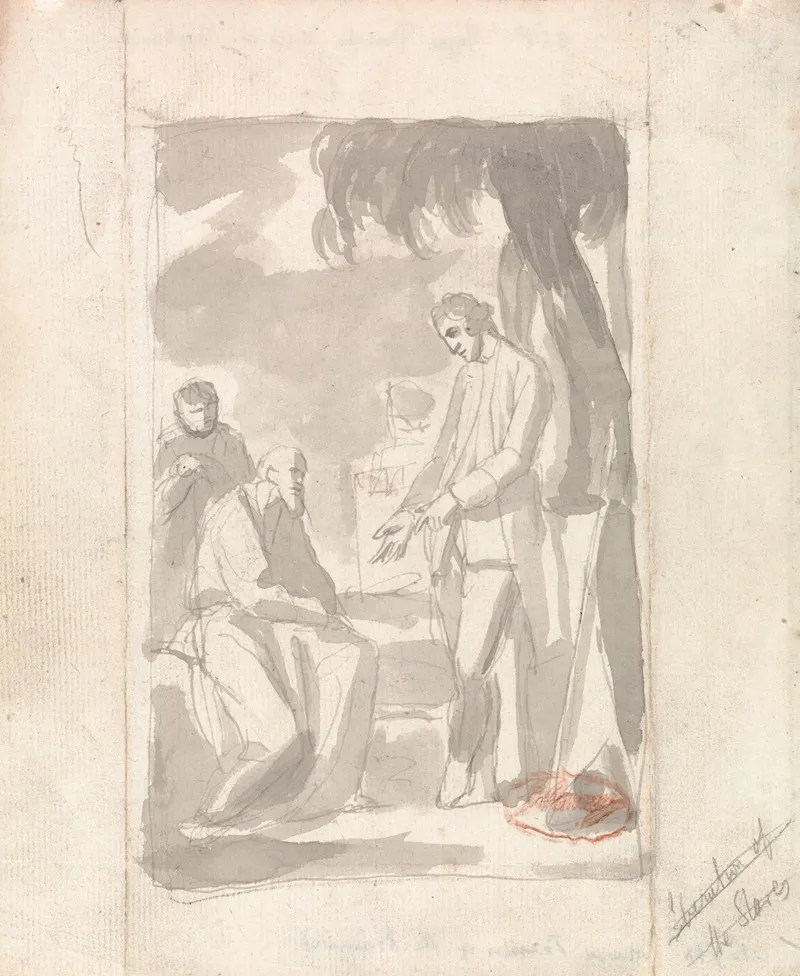 Major Thomas Pearson And The Brahman 2 Wall Art by George Romney - High-Resolution Digital Print