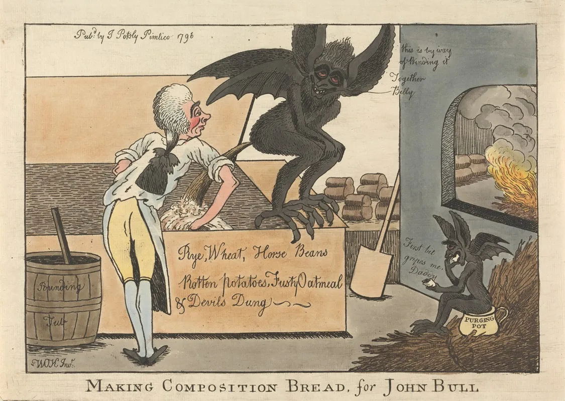 Making Composition Bread For John Bull Wall Art by William O'Keefe - High-Resolution Digital Print