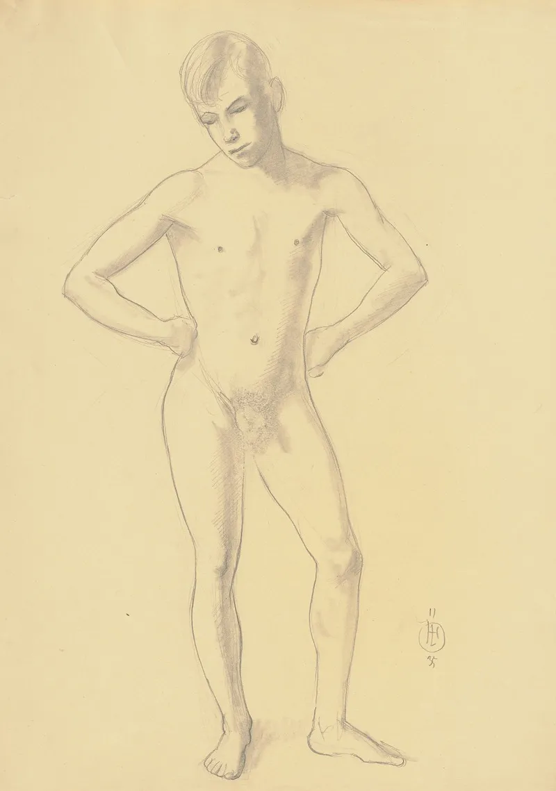 Male Nude 25 Wall Art by Hermann Lismann - High-Resolution Digital Print