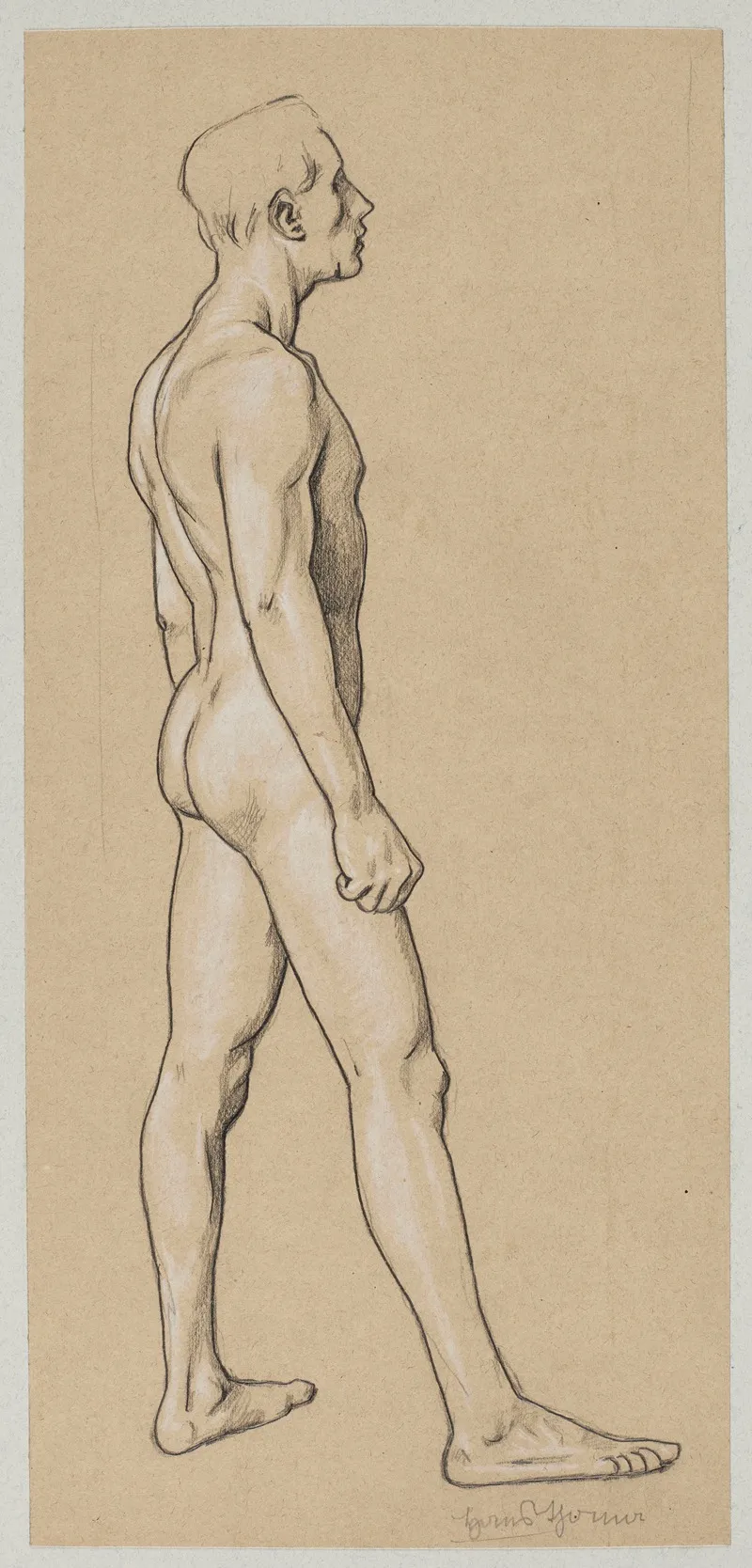 Male Nude Standing 2 Wall Art by Hans Thoma - High-Resolution Digital Print