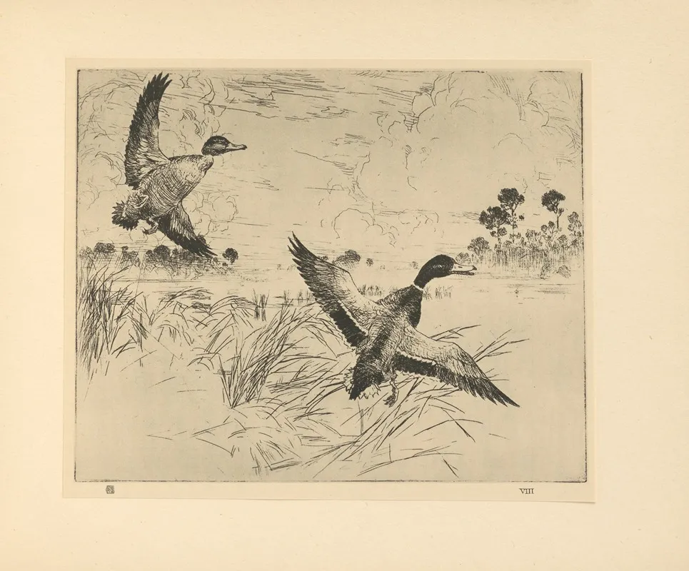 Mallards Wall Art by Frank Weston Benson   - High-Resolution Digital Print