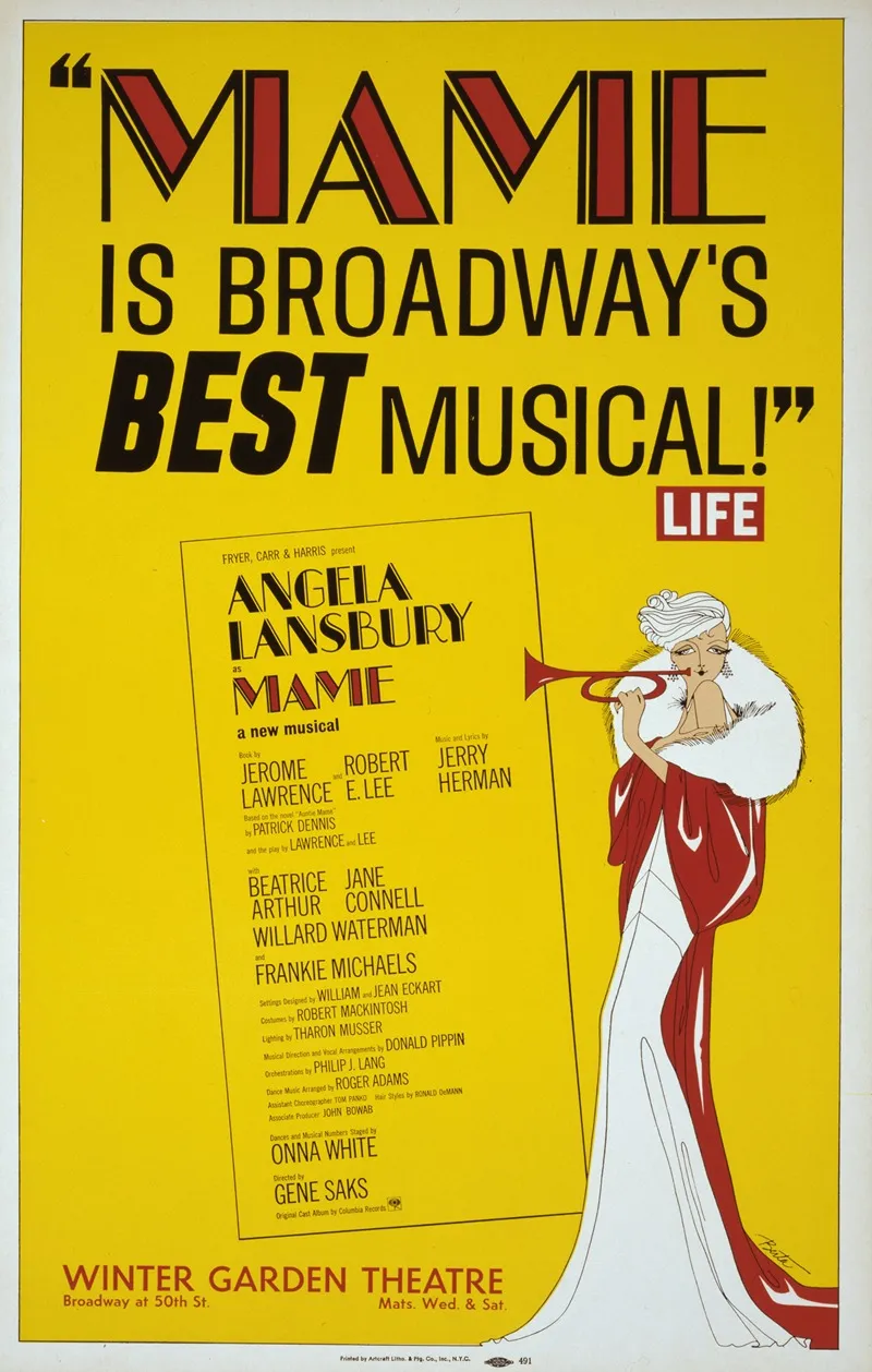Mame Is Broadways Best Musical Wall Art by Artcraft Lithograph - High-Resolution Digital Print