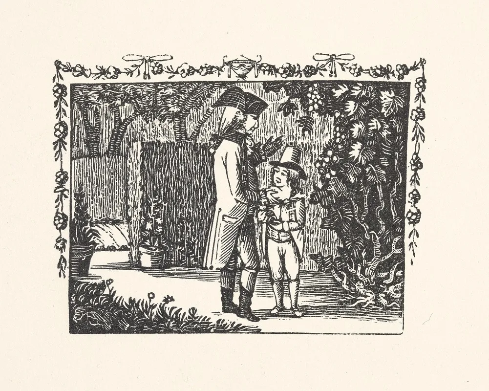 Man And Boy In Garden