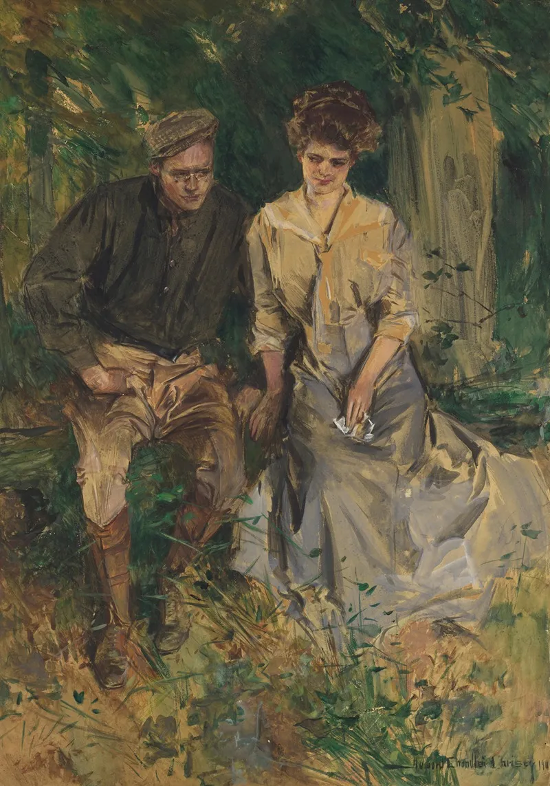 Man And Woman In A Garden