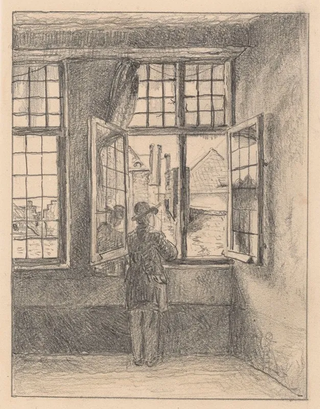Man At The Window 3 Wall Art by Henri de Braekeleer - High-Resolution Digital Print