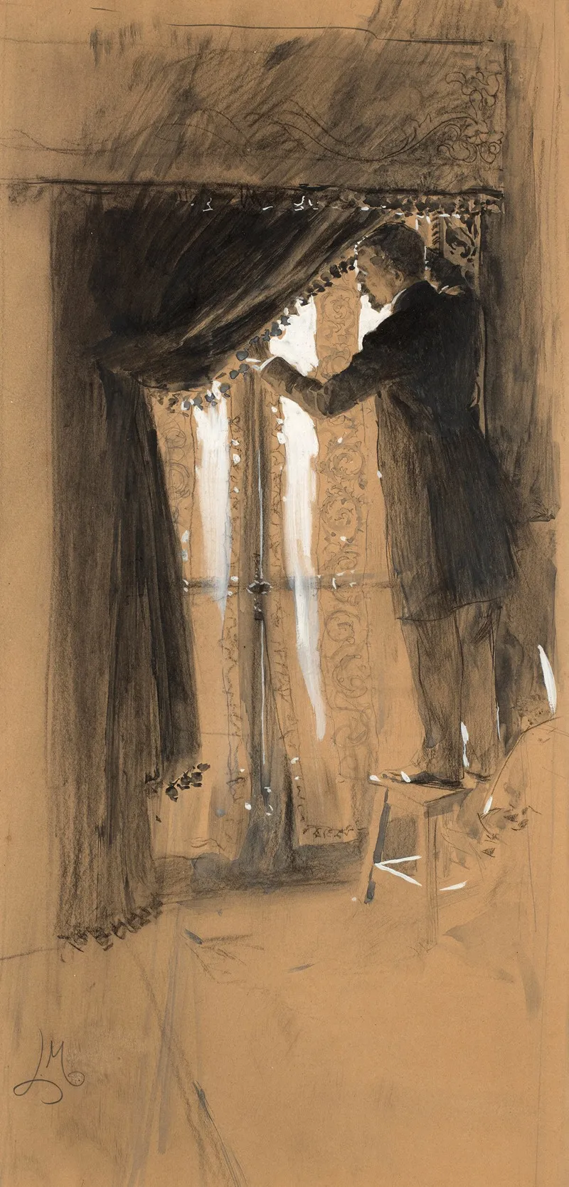 Man At The Window 4 Wall Art by Ludek Marold - High-Resolution Digital Print