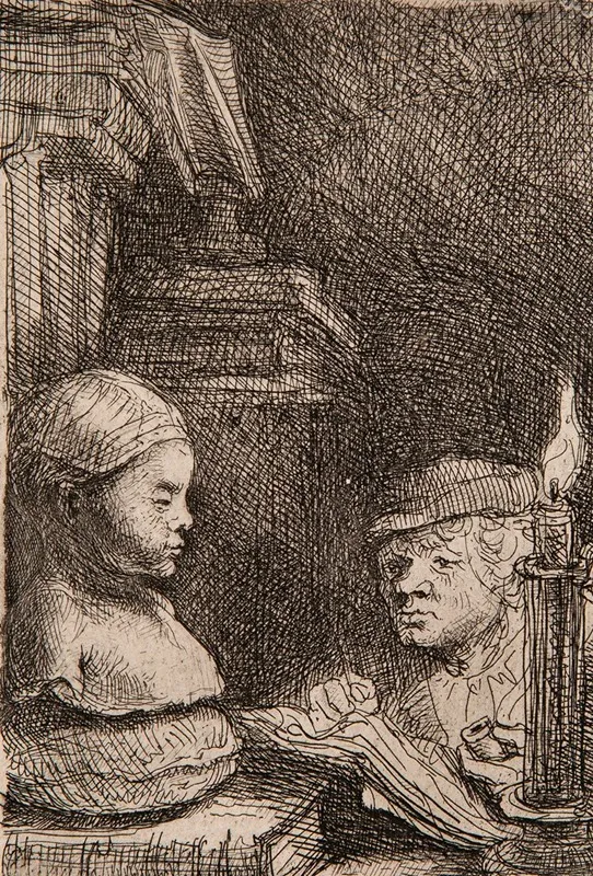 Man Drawing From A Cast 2 Wall Art by Rembrandt van Rijn - High-Resolution Digital Print