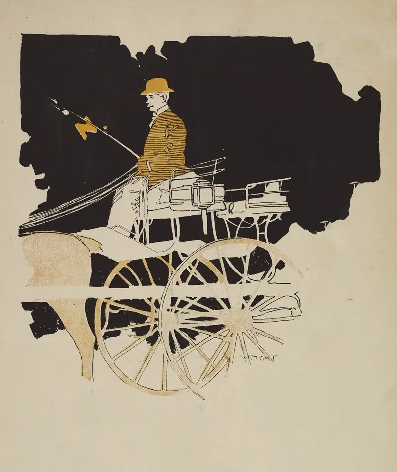 Man Driving A Carriage Wall Art by Charles Wright - High-Resolution Digital Print