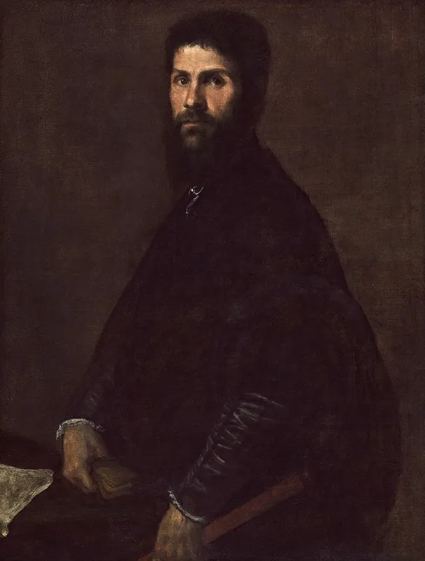 Man Holding A Flute Wall Art by Titian - High-Resolution Digital Print
