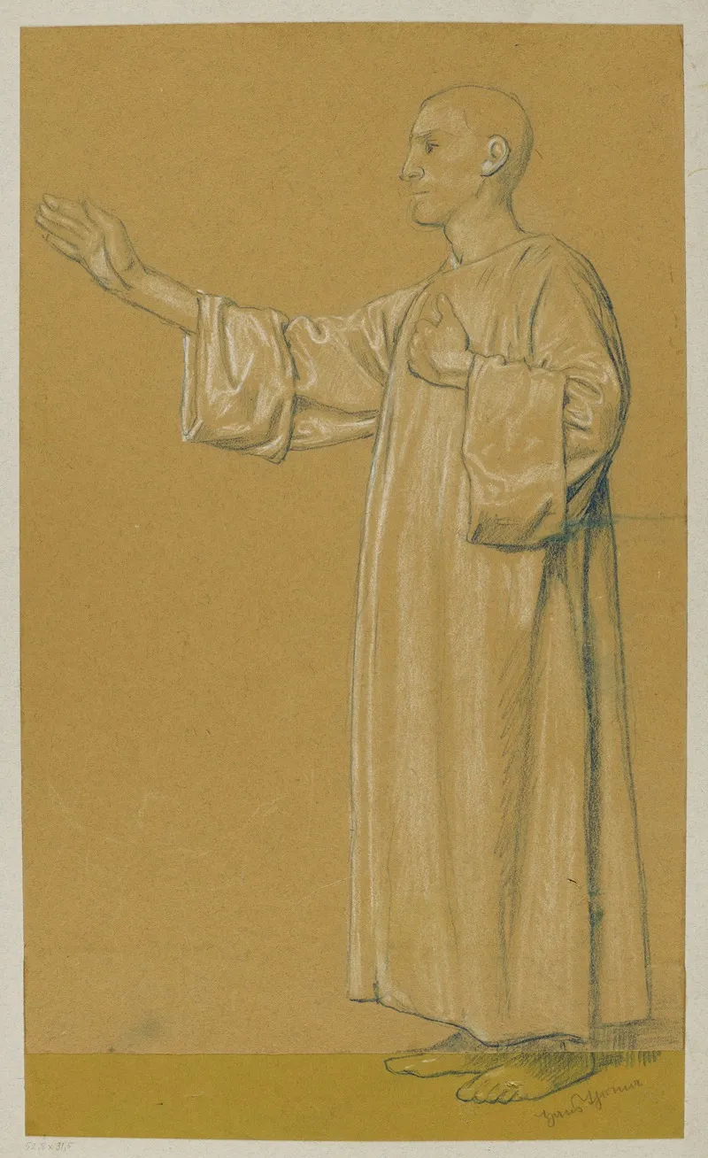 Man In A Long Tunic Wall Art by Hans Thoma - High-Resolution Digital Print