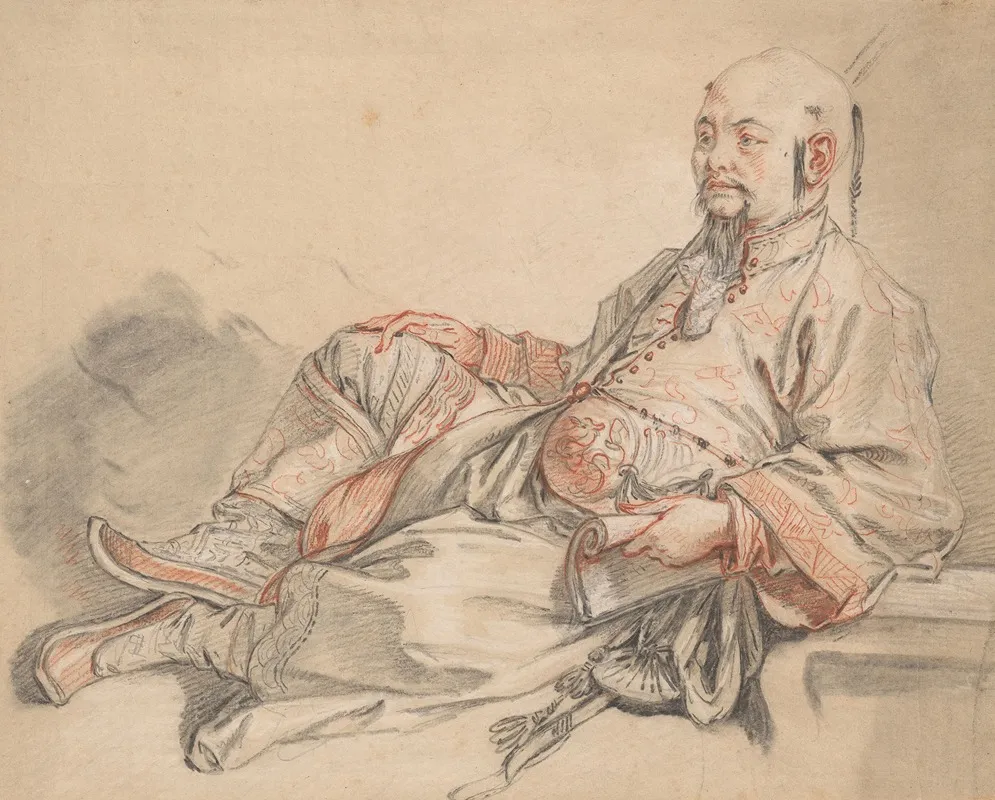 Man In Chinese Costume Reclining