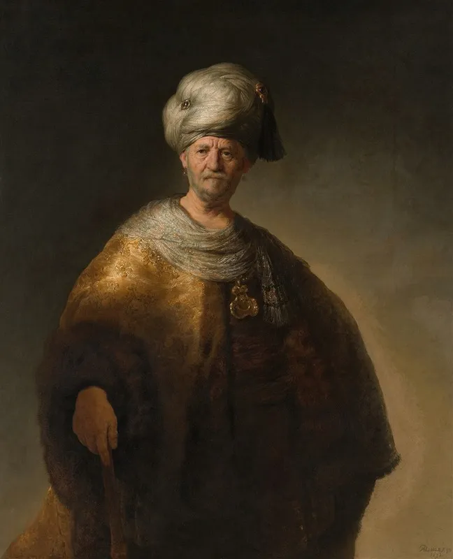 Man In Oriental Costume The Noble Slav Wall Art by Rembrandt van Rijn - High-Resolution Digital Print