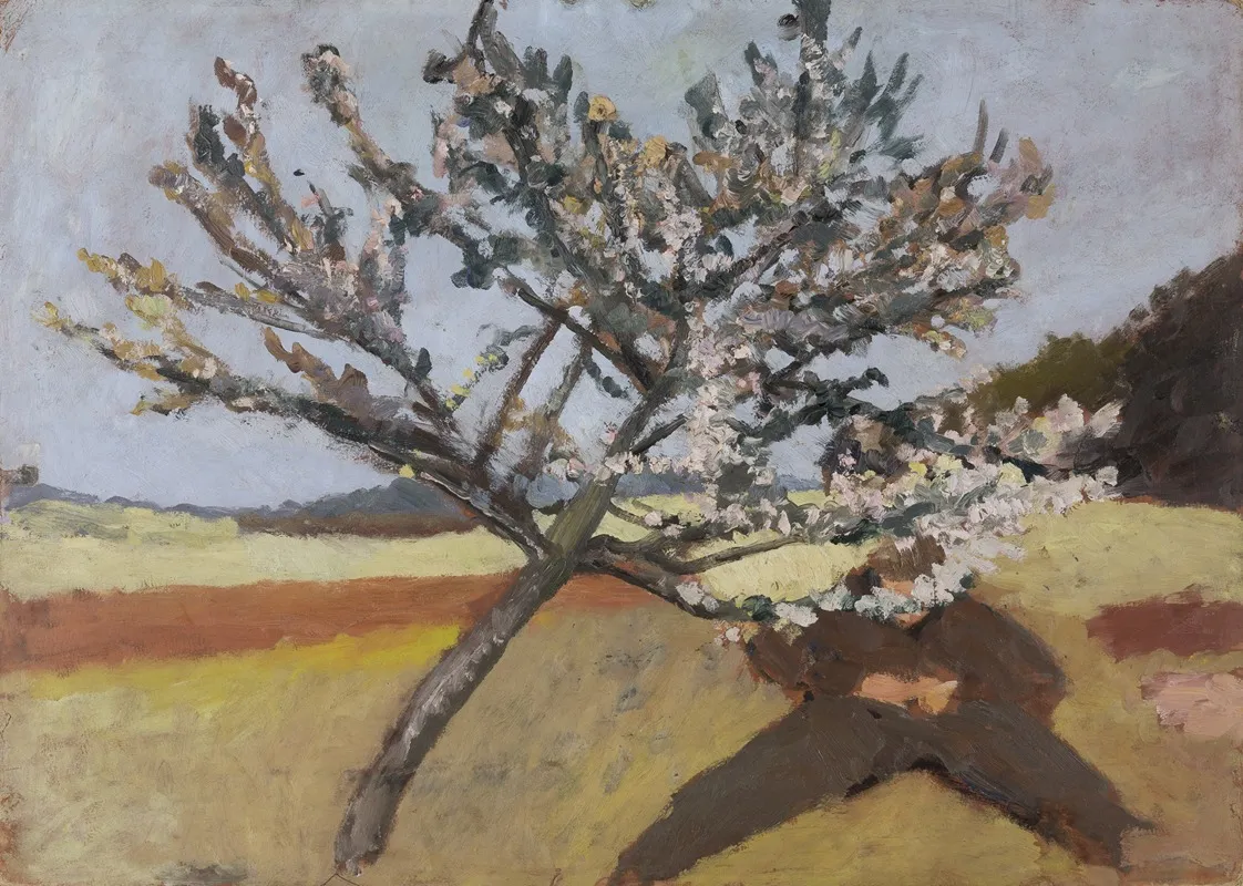 Man Lying Beneath A Blossoming Tree 2 Wall Art by Paula Modersohn-Becker - High-Resolution Digital Print