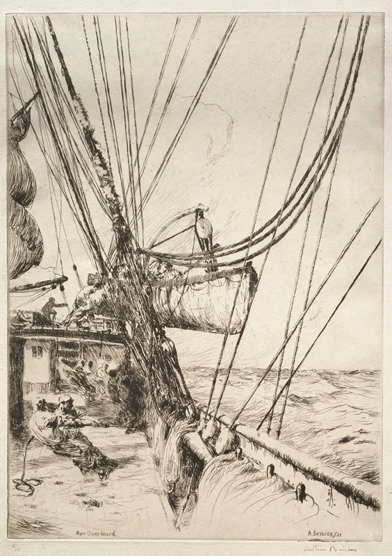 Man Overboard Wall Art by Arthur John Trevor Briscoe - High-Resolution Digital Print