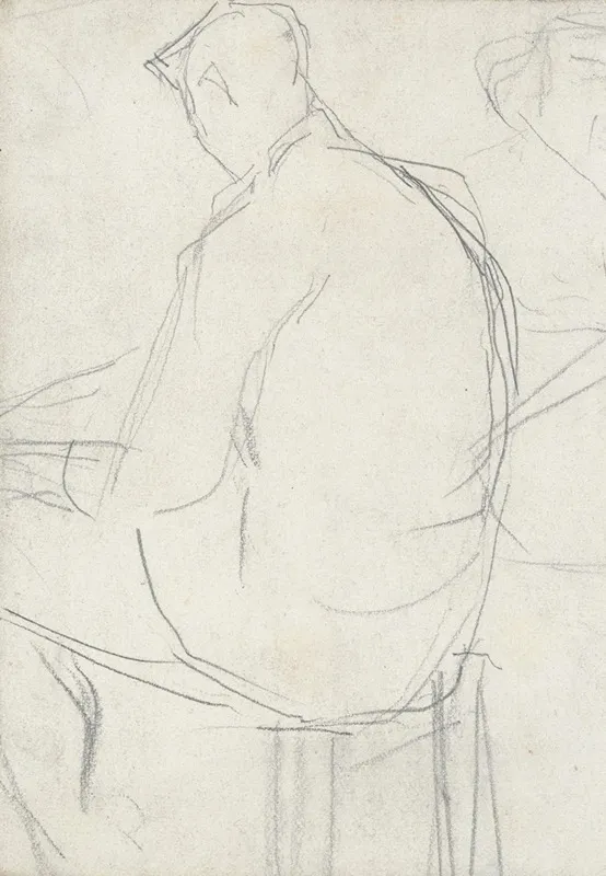Man Seated On A Stool