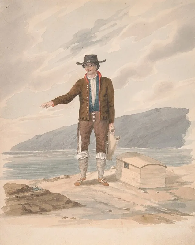 Man Standing On Seashore Hierro