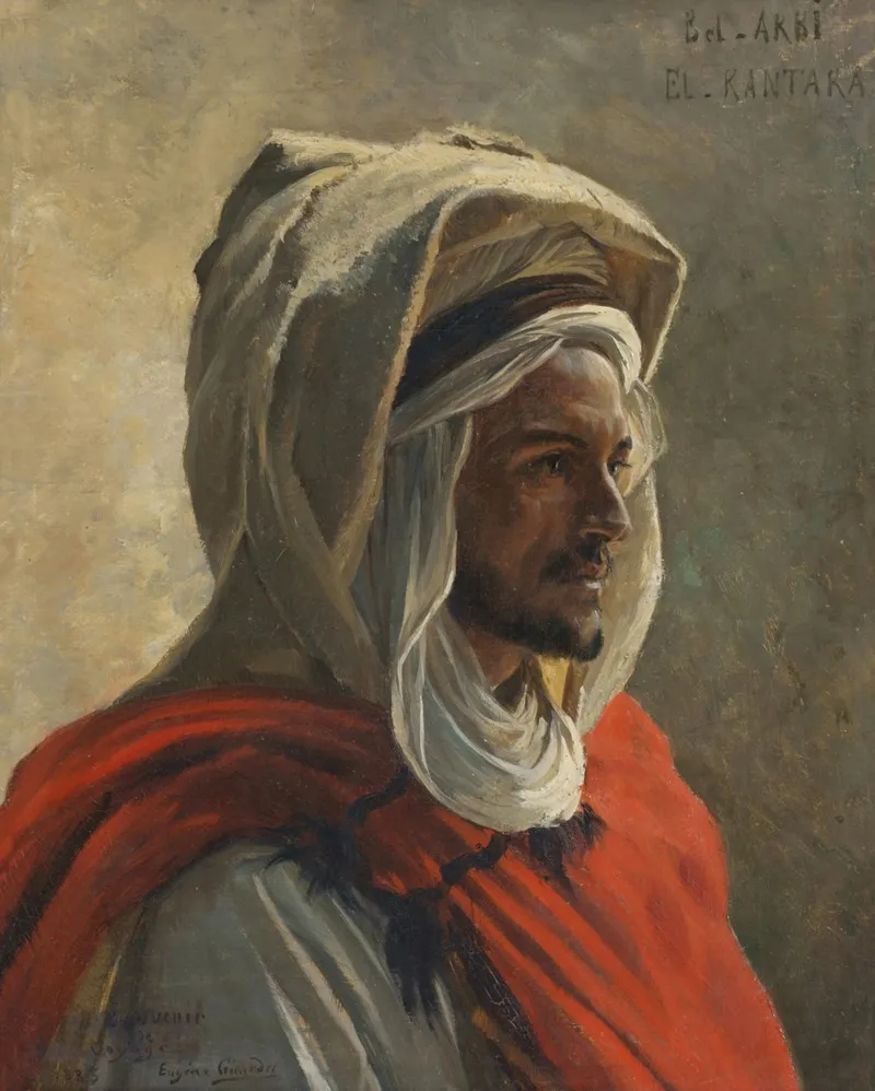 Man Wearing A Burnous Algeria