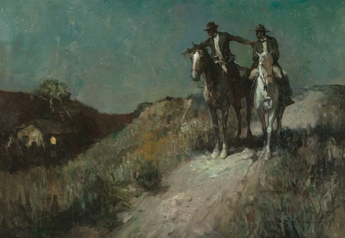 Man Who Chased A Ghost Wall Art by Frank Earle Schoonover - High-Resolution Digital Print