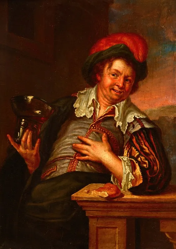 Man With A Cup Wall Art by Jacob Toorenvliet - High-Resolution Digital Print