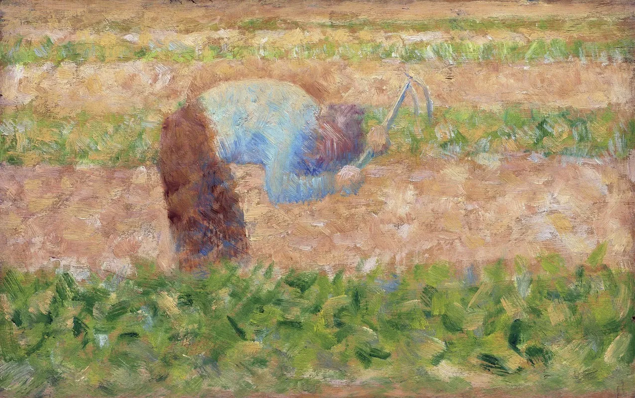 Man With A Hoe Wall Art by Georges Seurat - High-Resolution Digital Print