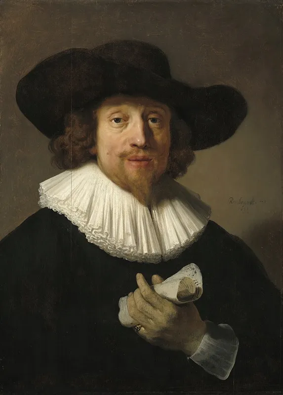 Man With A Sheet Of Music Wall Art by Rembrandt van Rijn - High-Resolution Digital Print