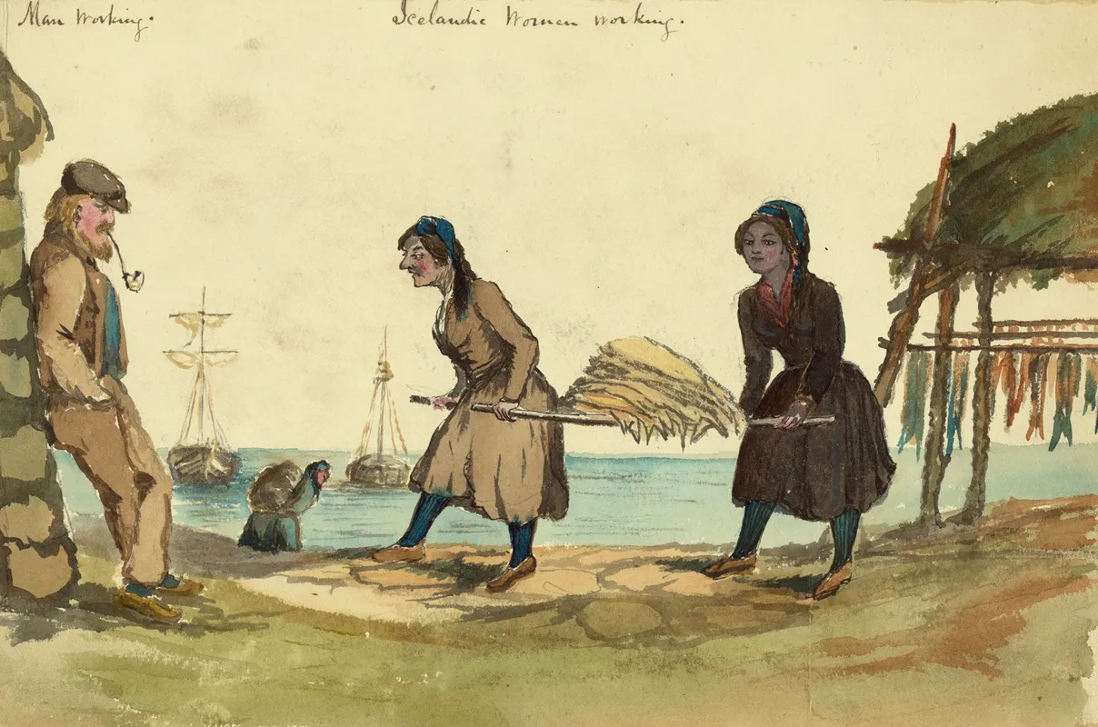 Man Working Icelandic Women Working