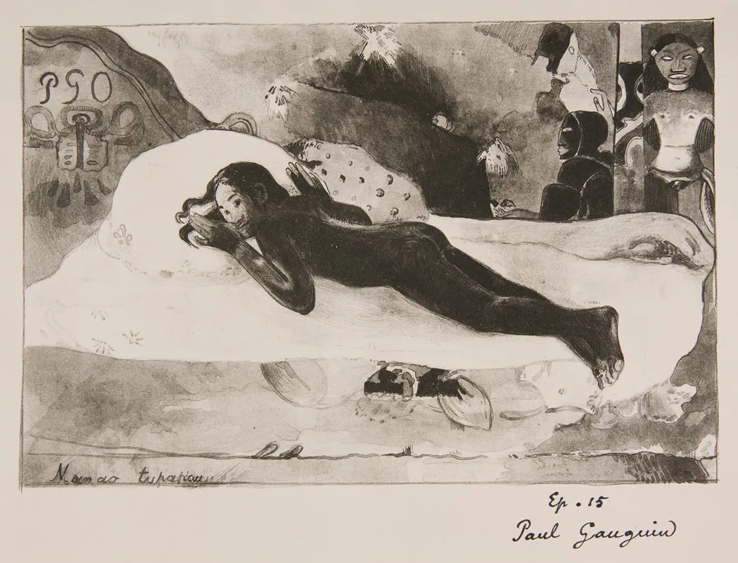 Manao Tupapau Elle Pense Au Revenant Lesprit Des Morts Veille Wall Art by Paul Gauguin - High-Resolution Digital Print