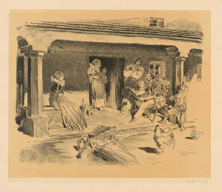 Manes Maluje Na Moravskom Vidieku Wall Art by Adolf Kašpar - High-Resolution Digital Print