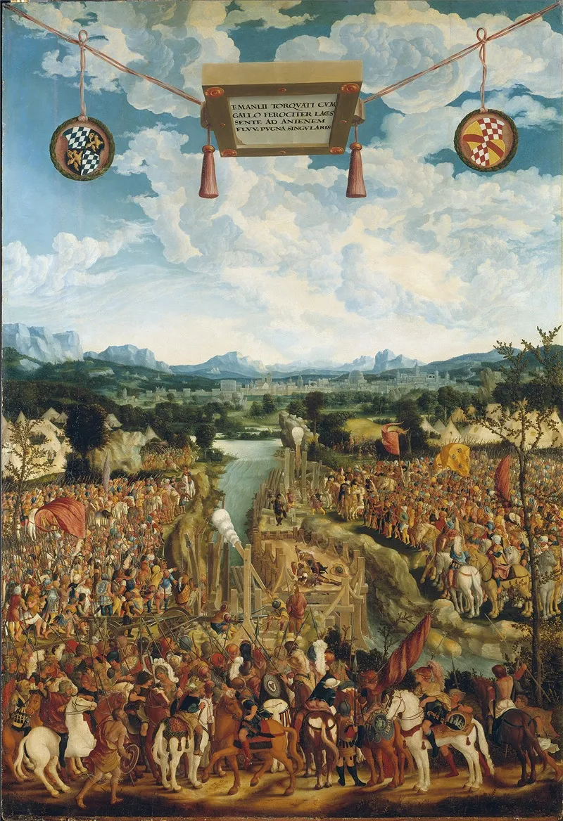 Manlius Torquatus Fighting A Gaul Wall Art by Ludwig Refinger - High-Resolution Digital Print
