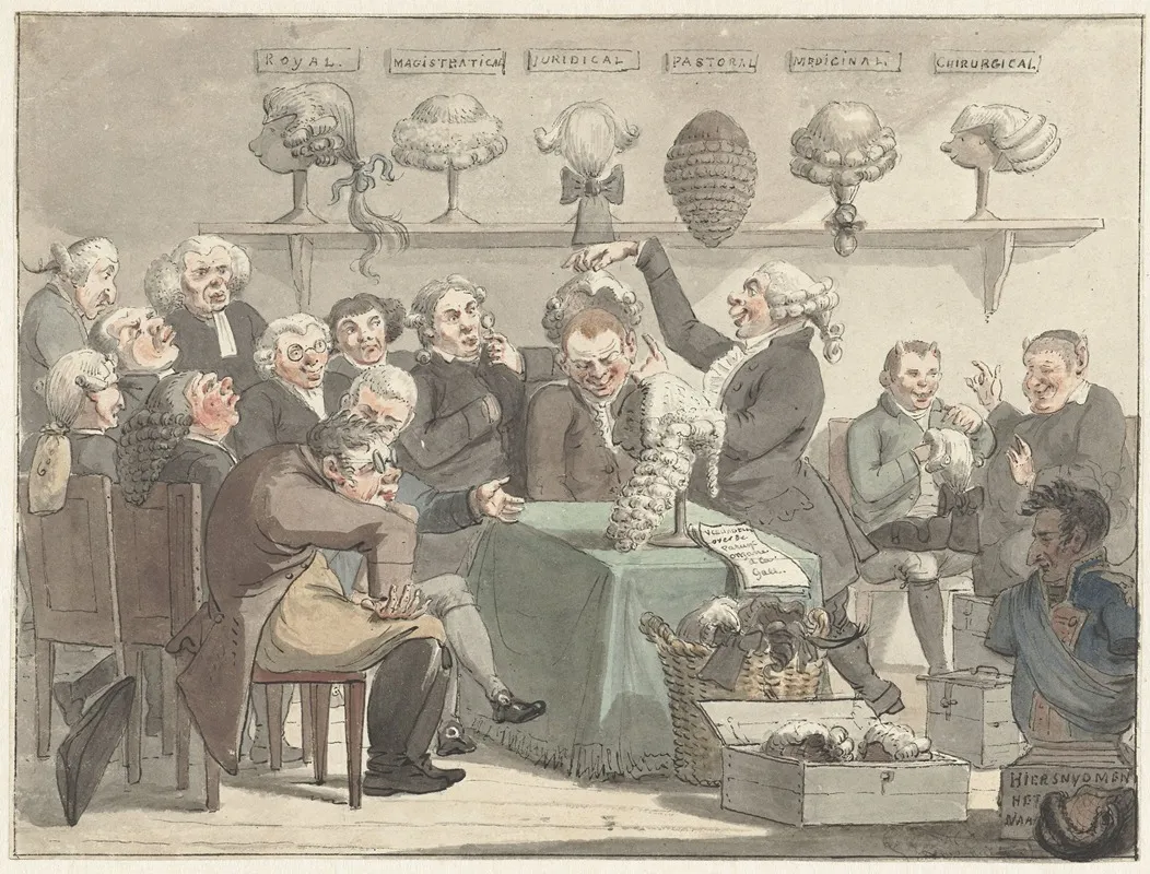 Mannen Die Pruiken Passen Wall Art by Jacob Smies - High-Resolution Digital Print
