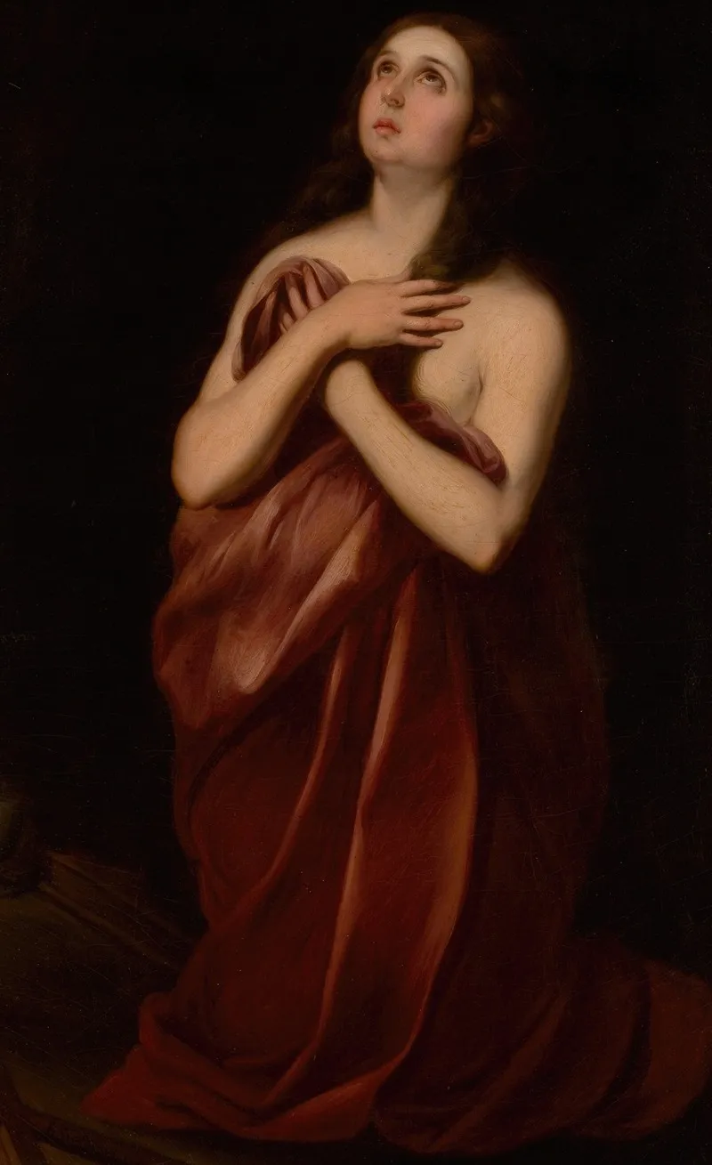 Manner Of Murillos Mary Magdalene Wall Art by Luca Giordano - High-Resolution Digital Print