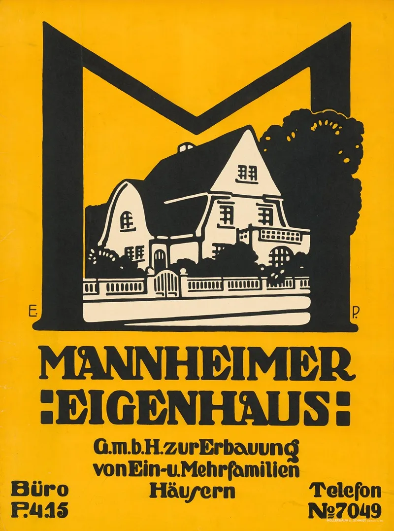 Mannheimer Eigenhaus G M B H Zur Erbauung Von Ein Und Mehrfamilienhausern Wall Art by Hollerbaum &amp; Schmidt - High-Resolution Digital Print